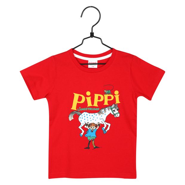 Afgørelse Forbigående to uger Pippi Longstocking Pippi T-Shirt red | Martinex