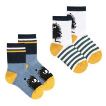Moomin Stinky Socks 2-pack for kids light blue